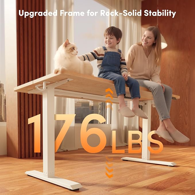 FEZIBO Standing Desk, 48 × 24 Inches Electric Height Adjustable, Sit and Stand - Image 4