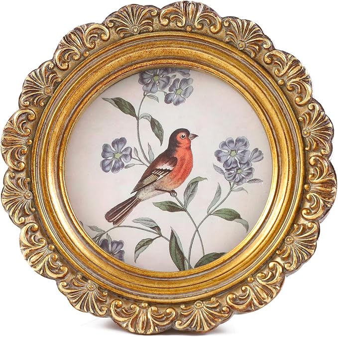 Vintage Picture Frames 3x3 Round Bronze Antique Picture Frames by LIHOLOPICTUREFRAME