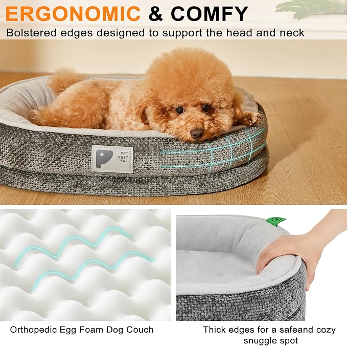 Orthopedic Cat Bed for Puppy & Kitten, Cat Sofa Bed - Image 4