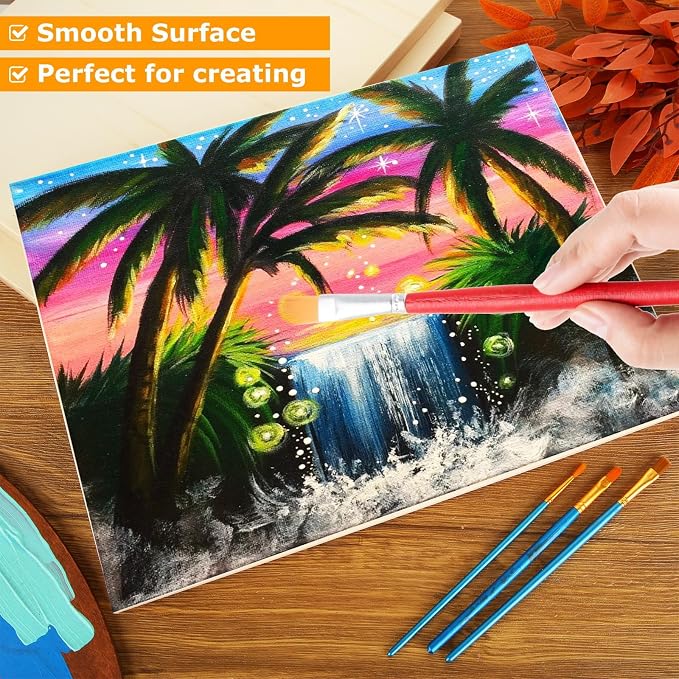 6 Pack Unfinished Wood Canvas Panels - Image 3