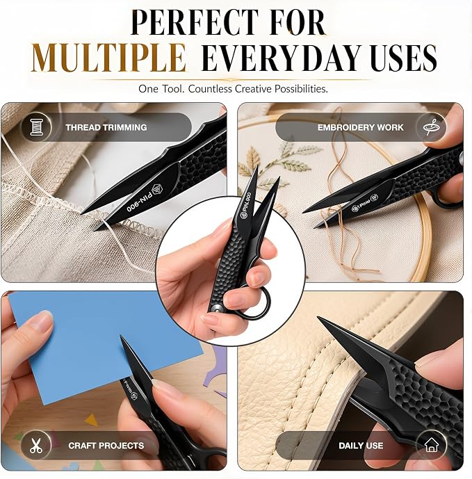 Premium Sewing Scissors, Sharp Precision Thread Snips - Image 6