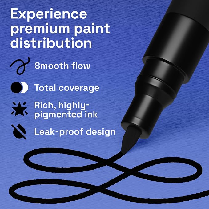 ARTISTRO 5 Black Paint Pen for Rock, Painting - Image 4