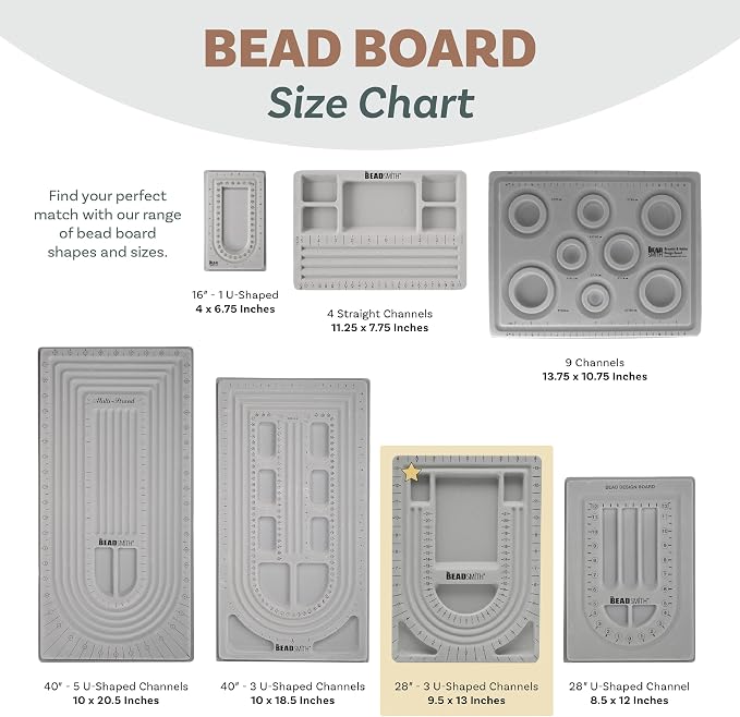The Beadsmith Bead Folio – Basic Elements – 28” U Channel Bead Board - Image 6