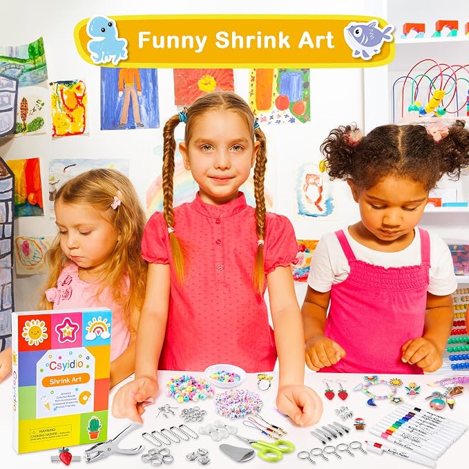 286 PCS Shrink Art Paper Kit Includes 14 PCS Shrink Plastic Sheets and 272 PCS - Image 6