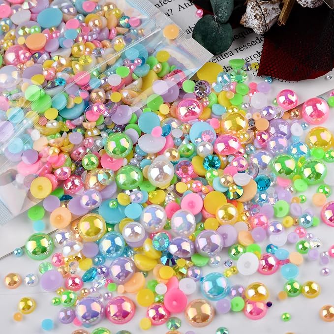 3900+ Pcs Rhinestones and Pearls Kit, 2-10mm Flatback Gems - Image 7