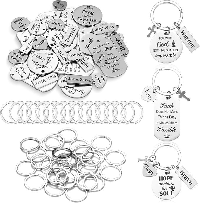 Trnayi 285 Pcs Inspirational Words Charms Bulk by Trnayi