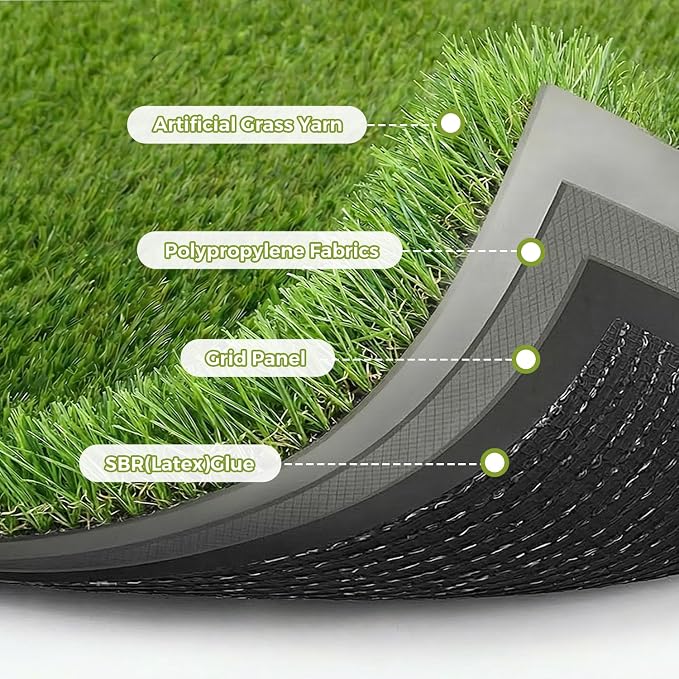 Artificial Grass Rug Indoor Outdoor, 5 x 6FT Faux Grass Turf - Image 2