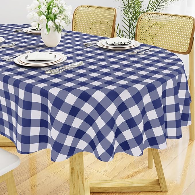 Smiry Oval Table Cloth, Waterproof Vinyl Tablecloths by Smiry