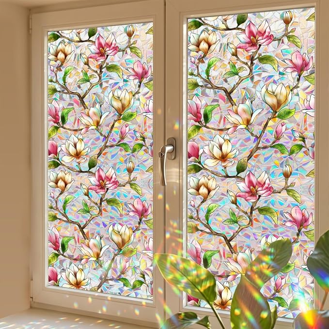Magnolia Stain Glass Window Film - Image 6