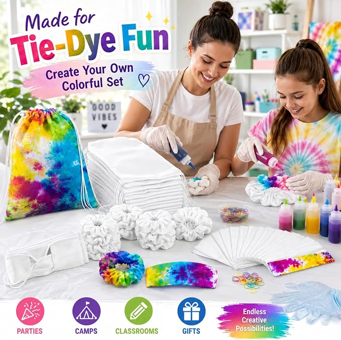 Abbylike 72 Pcs Tie Dye Party Supplies - Image 5
