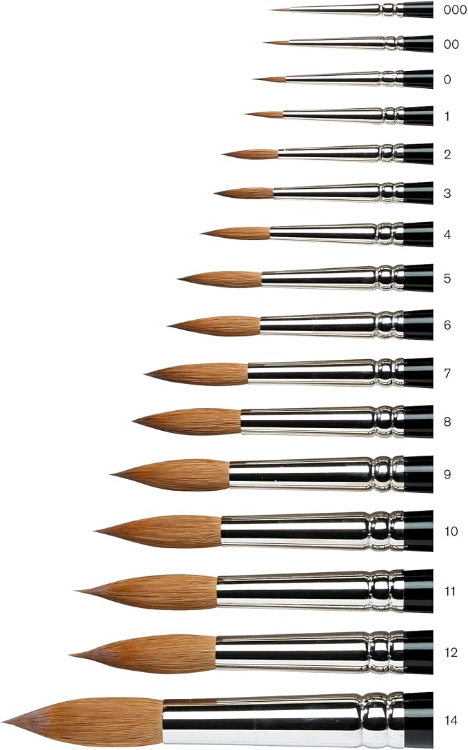 Winsor & Newton Series 7 Kolinsky Sable Brush, Round SH #9 - Image 3