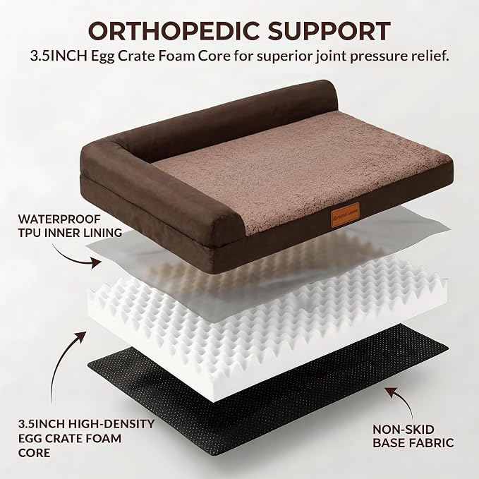 Patas Lague Orthopedic XL Dog Bed Large Sized Dog 48''X30'', Waterproof L - Image 4
