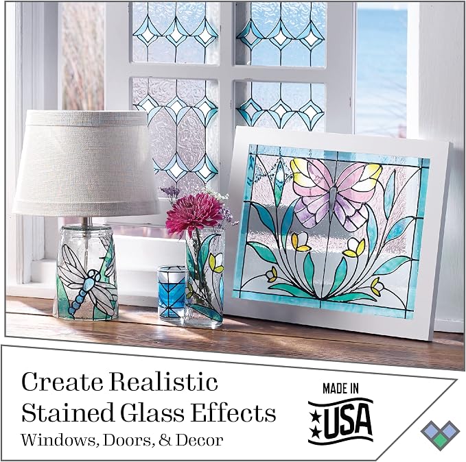 Gallery Glass Stained Glass Paint, Crystal Clear 8 fl oz Stained Glass Paint - Image 3