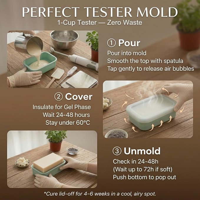 2 Pack Deep Silicone Soap Molds - Image 5