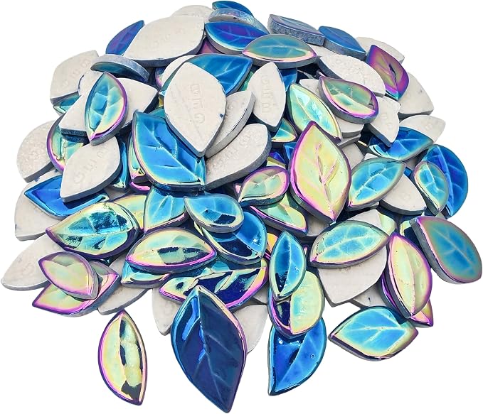 500g/1.1lb Leaf-Shaped Ceramic Mosaic Tiles, Ceramic Mosaic Pieces - Image 6