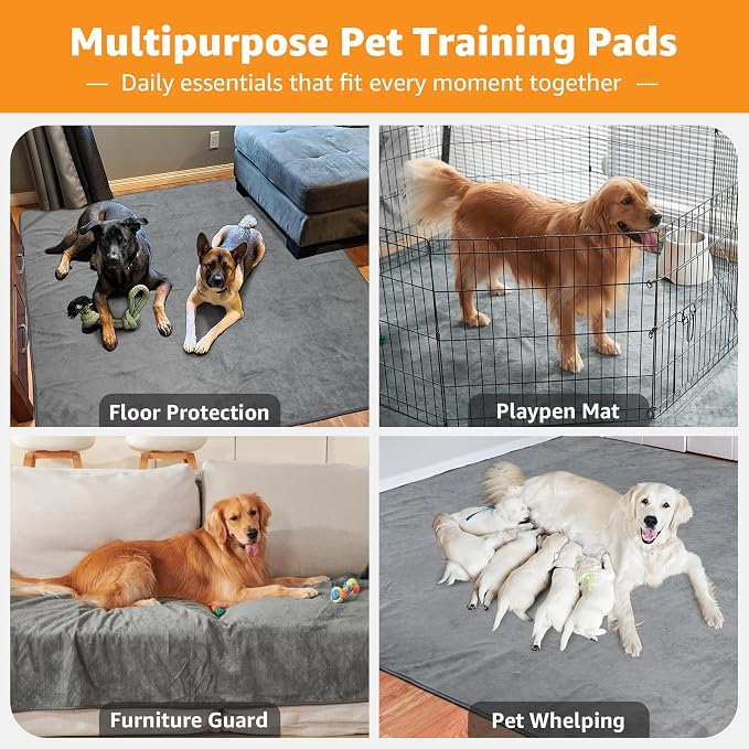 Washable Pee Pads for Dogs, 24x36 4 Pack Reusable Whelping Pads, Absorb Dog - Image 7