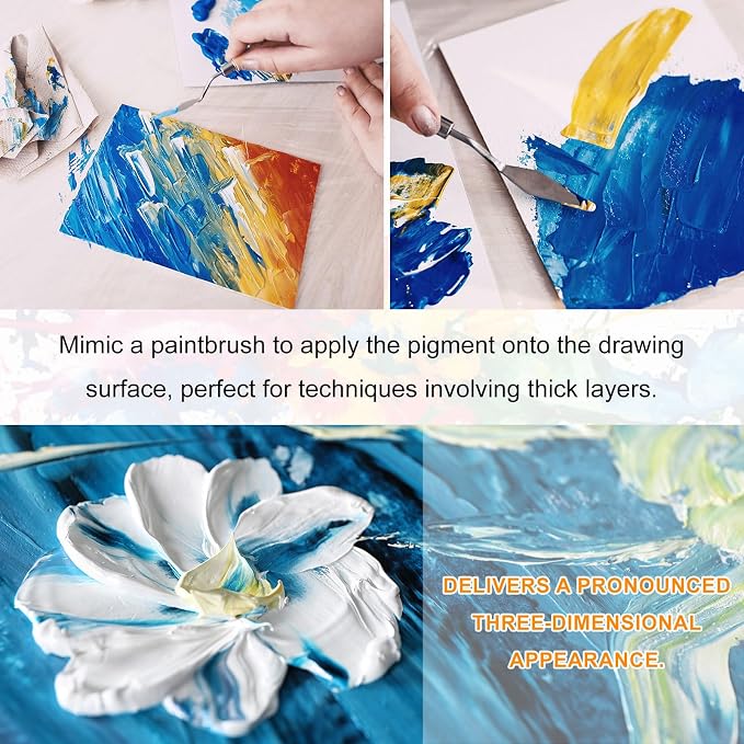 HARFINGTON Palette Knife Painting Tool 1.77" x 0.67" Stainless Steel Teardrop - Image 6