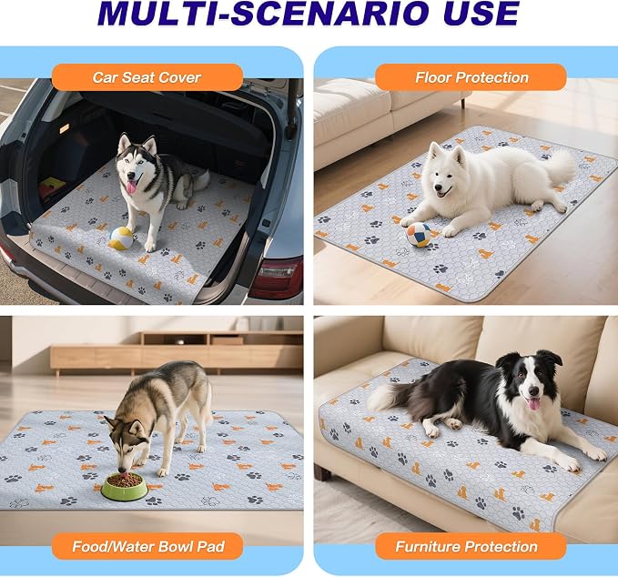 Washable Pee Pads for Dogs, 2 Pack Absorbent Reusable Training Dog Pads Pet - Image 5