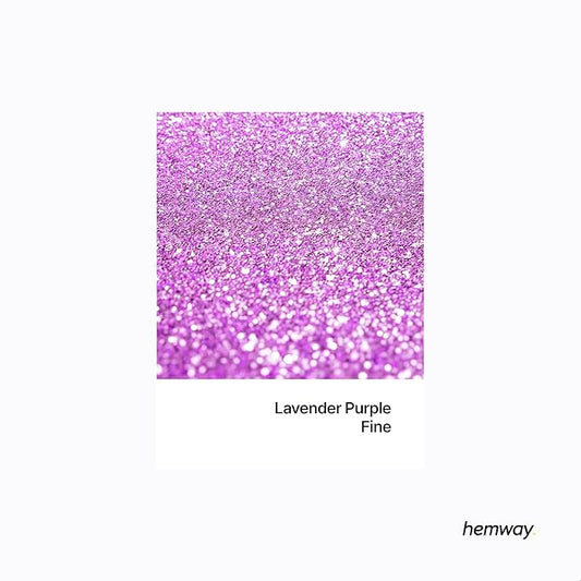 Hemway Polyurethane & Epoxy Resin Glitter 100g / 3.5oz Metallic Crystal Flake Additive for Flooring Jewelry Tumblers Glass Pigment - Fine (1/64" 0.015" 0.4mm) - Lavender Purple