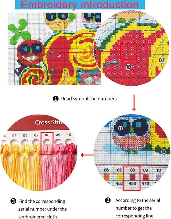 Funchey Stamped Cross Stitch Kits, DIY Cross Stitch Pattern for Adults Beginners Needlepoint Kits Embroidery Kit Arts and Crafts 11CT-Colorful Flowers 16x20 inch