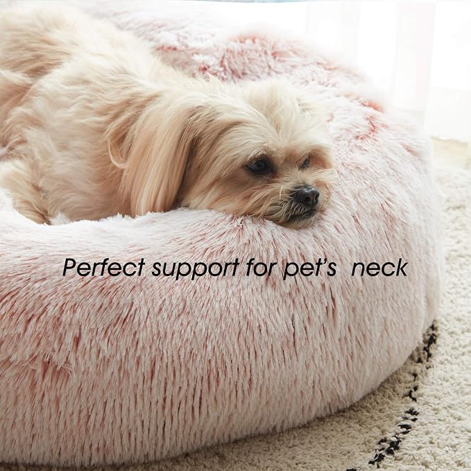WESTERN HOME WH Calming Dog Bed & Cat Bed, Anti-Anxiety Donut Dog Cuddler Bed - Image 5