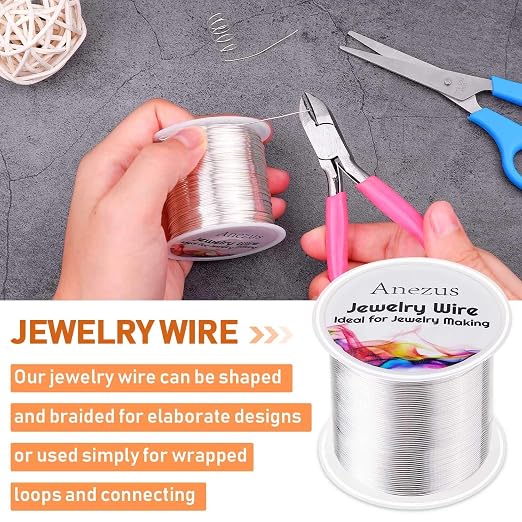 22 Gauge Jewelry Wire, Anezus Craft Wire Tarnish Resistant Copper Beading Wire - Image 4