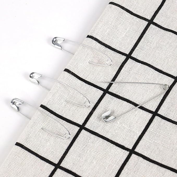 100 Pack Silver Safety Pins Assorted, Galvanized Steel Bulk Safety Pins for Sewing, Clothes, Arts & Craft (2.1 Inch / 54 mm)