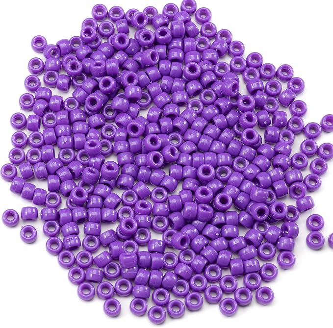 Gxueshan 1000 Pcs Acrylic Pony Beads 6x9mm Bulk - Image 2
