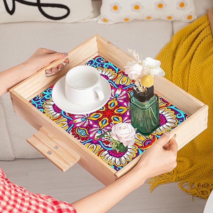 EWJRNSF Diamond Art Kits for Adults Wooden Serving Trays - Image 7
