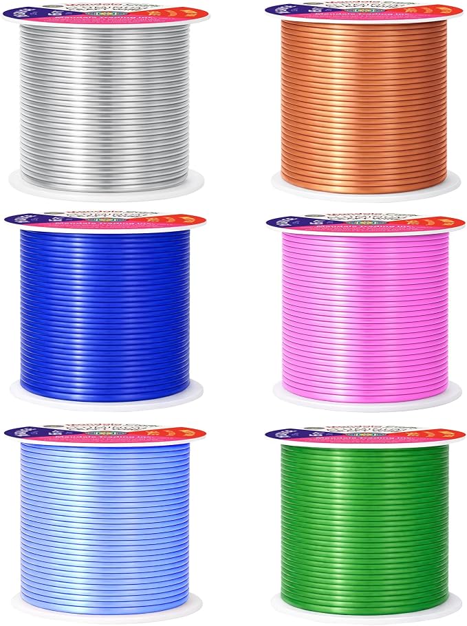 Mandala Crafts 16 GA Pink Green Blue Assorted Anodized Aluminum Craft Wire | - Image 2