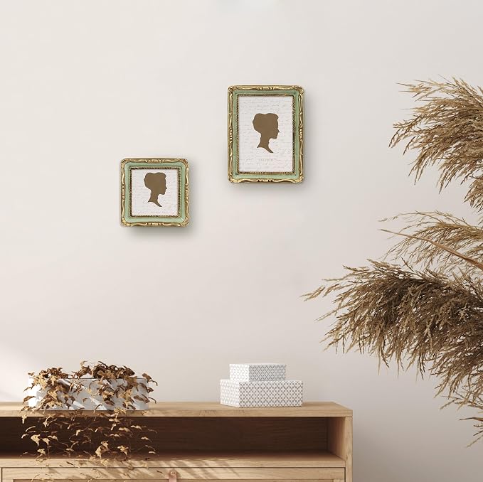 AELS 4x4 Inch Vintage Picture Frame, Elegant Antique Square Photo Frames - Image 6