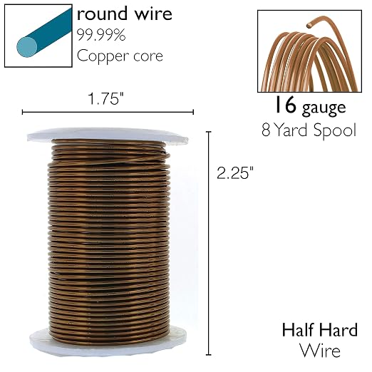 The Beadsmith Wire Elements 16-Gauge Lacquered Tarnish-Resistant Copper Wire - Image 4