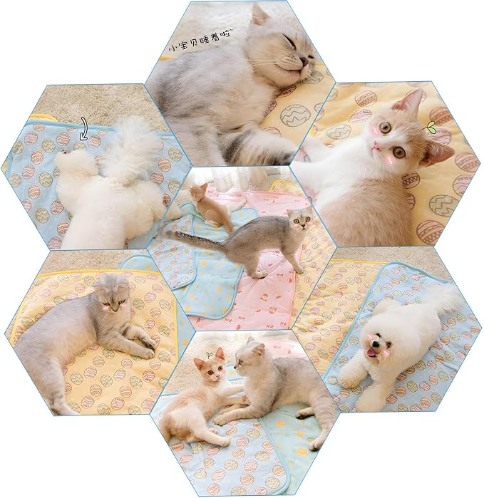 NACOCO Pet Cooling Mat Cat Dog Cushion Pad Summer Cool Down Comfortable Soft - Image 8