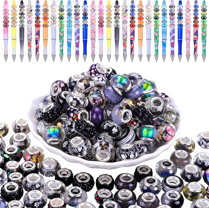 European Large Hole Spacer Charm Beads by VICTLOV