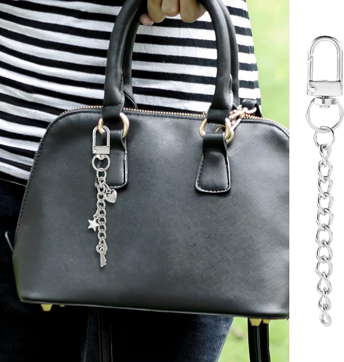 Hzopcw 20pcs Keychain Making Kit, Key Ring Swivel Snap Hook Chains, Alloy - Image 5