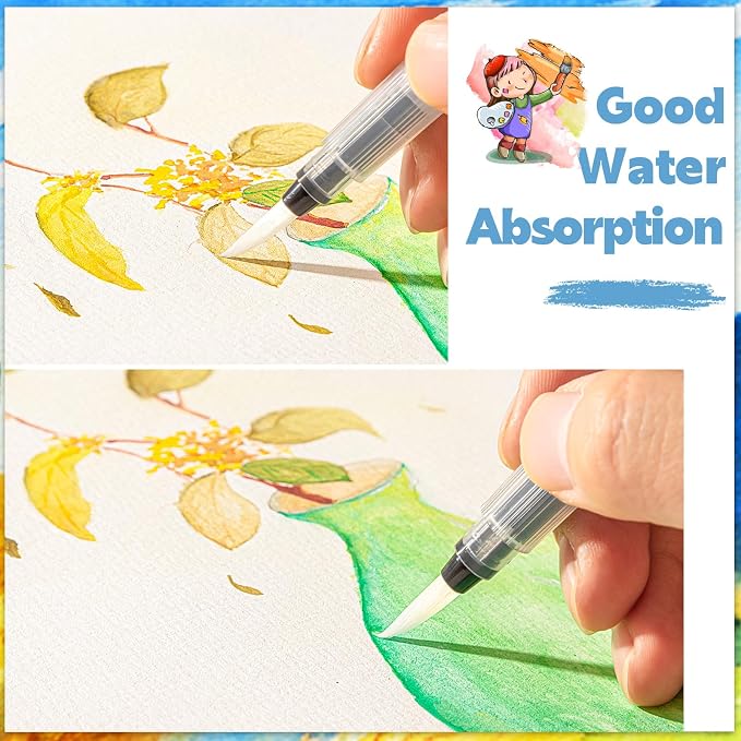 35 Sheets Watercolor Paper Pad 9x12 Inch, 140 lb/300 GSM Cold Press Water Color - Image 4