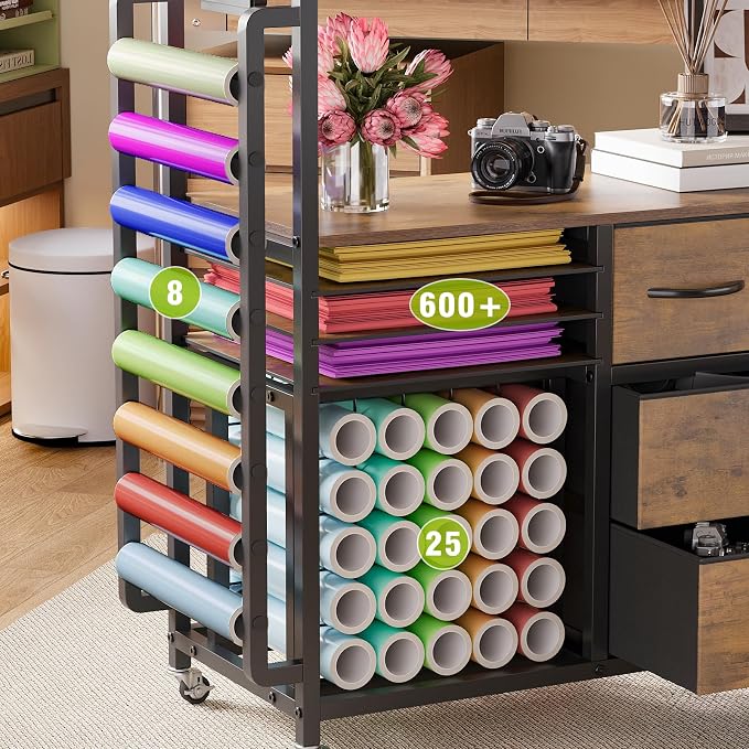 VENNQD Large Craft Organizer and Storage Rolling Cart Compatible - Image 7