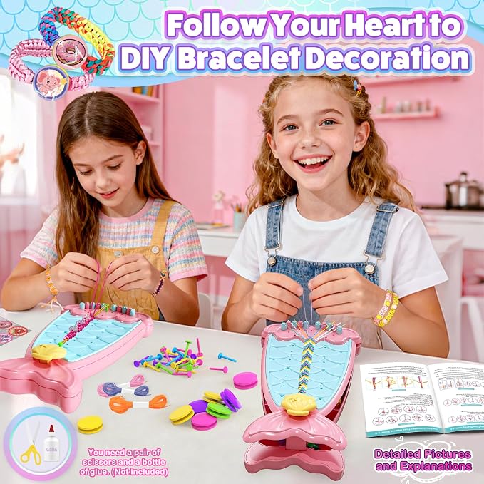 Euclidean Cube 2-in-1 Friendship Bracelet Making Kit, Arts and Crafts - Image 2
