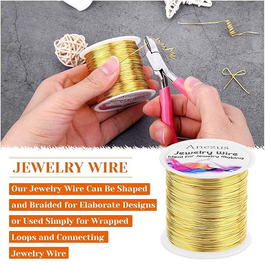 anezus 20 Gauge Jewelry Wire, 28 Yards Craft Wire Tarnish Resistant Copper - Image 4