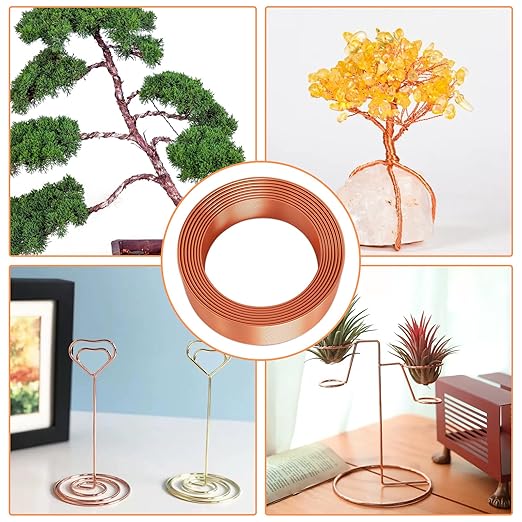 Aluminum Craft Wire for Jewelry Making, 12 Gauge Armature Bendable Craft Bending Wire for Sculpting, Gardening DIY Craft Project Ornaments(Copper, 2 mm)
