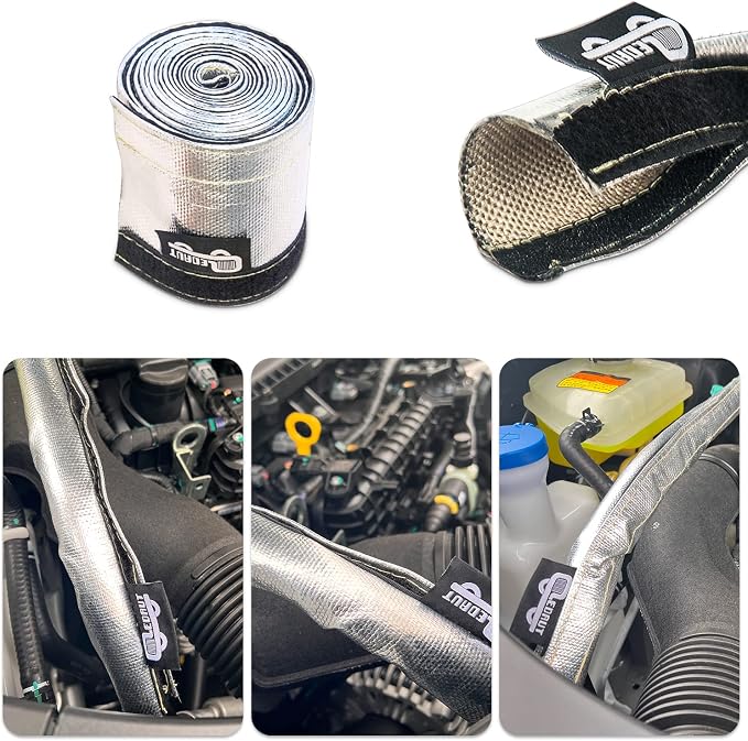 Heat Shroud Aluminized Sleeving Heat Shield Fuel line Wire Heat Sleeve 1" I.D. - Image 3