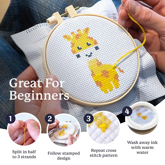 Kraftex Floral Stamped Cross Stitch Kits - Image 3