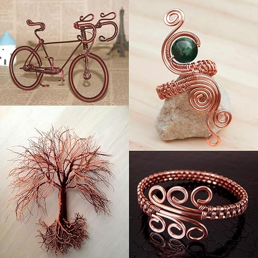 Aluminum Craft Wire, 95 Feet 2.0mm/ 14 Gauge Copper Bendable Soft Metal Aluminum Wire Roll Bulk for DIY Crafts Sculpting Jewelry Making