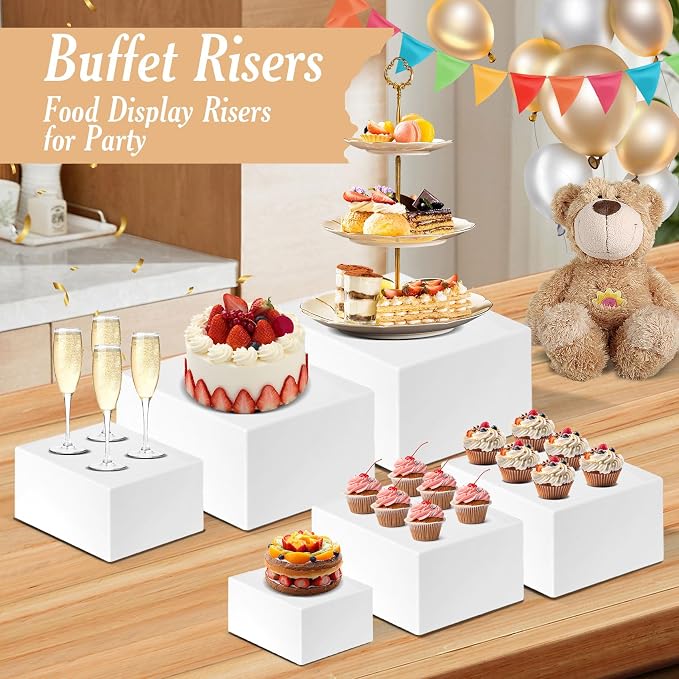 Redants 6 PCS Buffet Risers, Large Food Risers - Image 3