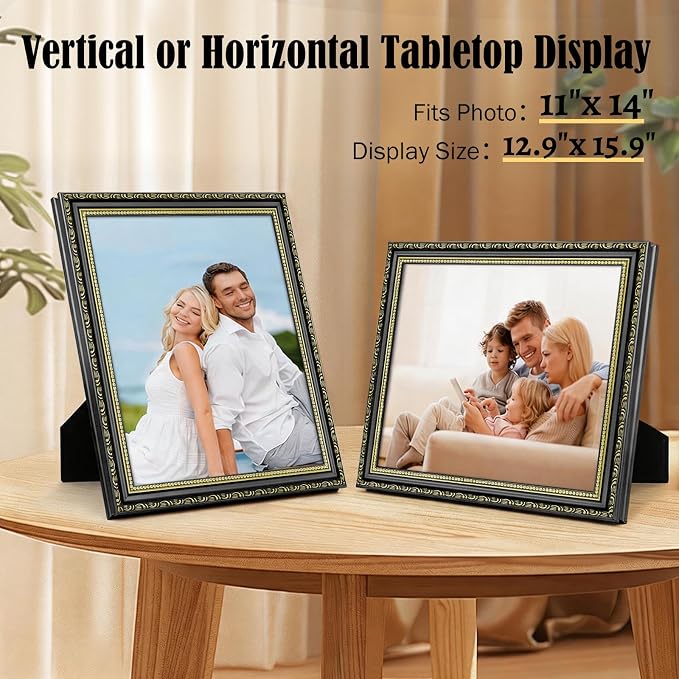 11×14 Picture Frame Gold - Image 2
