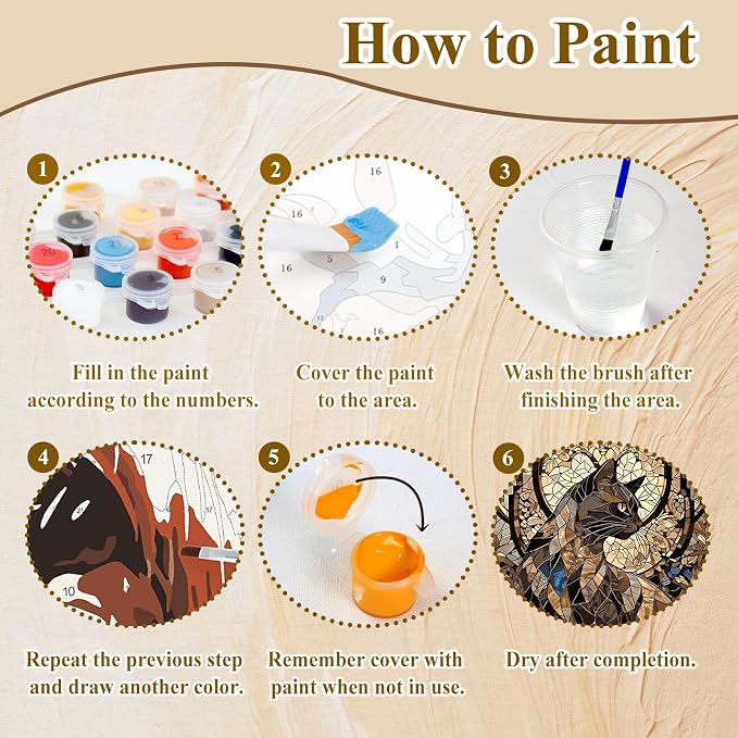 HMZephitiquc Cat Paint by Numbers Kit - Image 8
