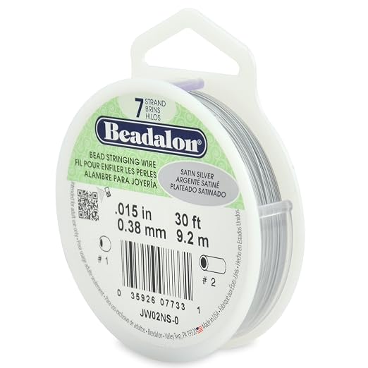 Beadalon 7-Strand Stainless Steel Beading Wire, Flexible & Durable Wire by Beadalon