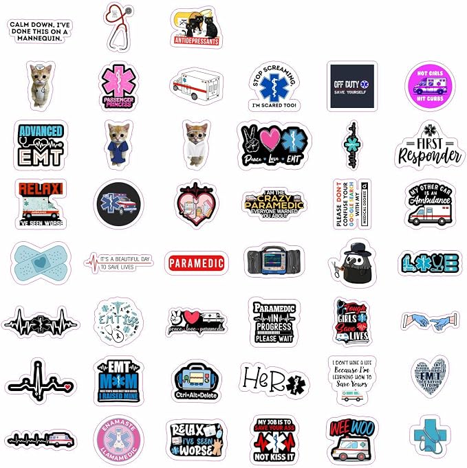 BulbaCraft Emergency Medical Technician Stickers, EMT Stickers - Image 4