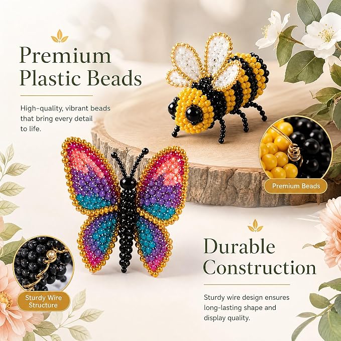 MSOSRIR 3D Beaded Animal Kit, Upgraded Bead Embroidery Kit - Image 4