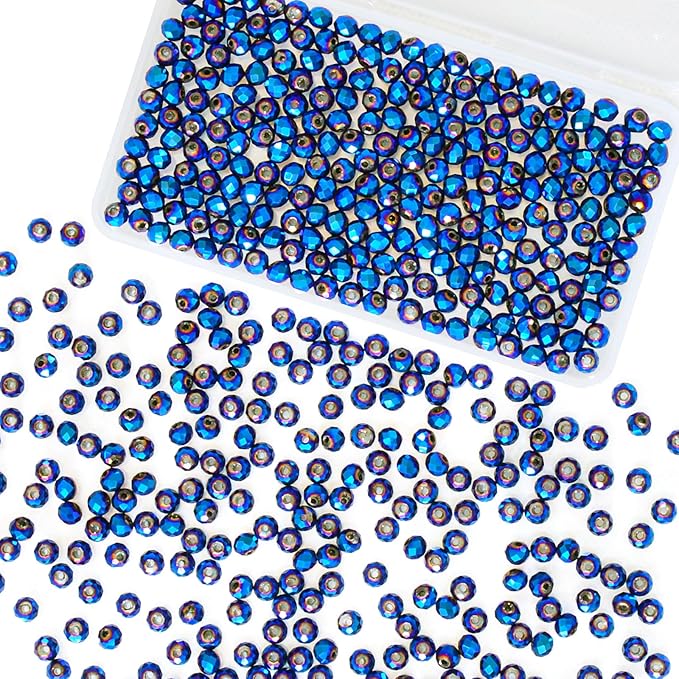 500Pcs 6mm Crystal Glass Beads for Jewelry Making Beads for Bracelets Necklace by Laopottbeads